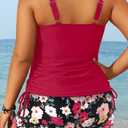 Women's Plus Size Tankini Swimsuit - Two Piece Bathing Suit with Shorts 2025 V-Wired Tummy Control Swimwear