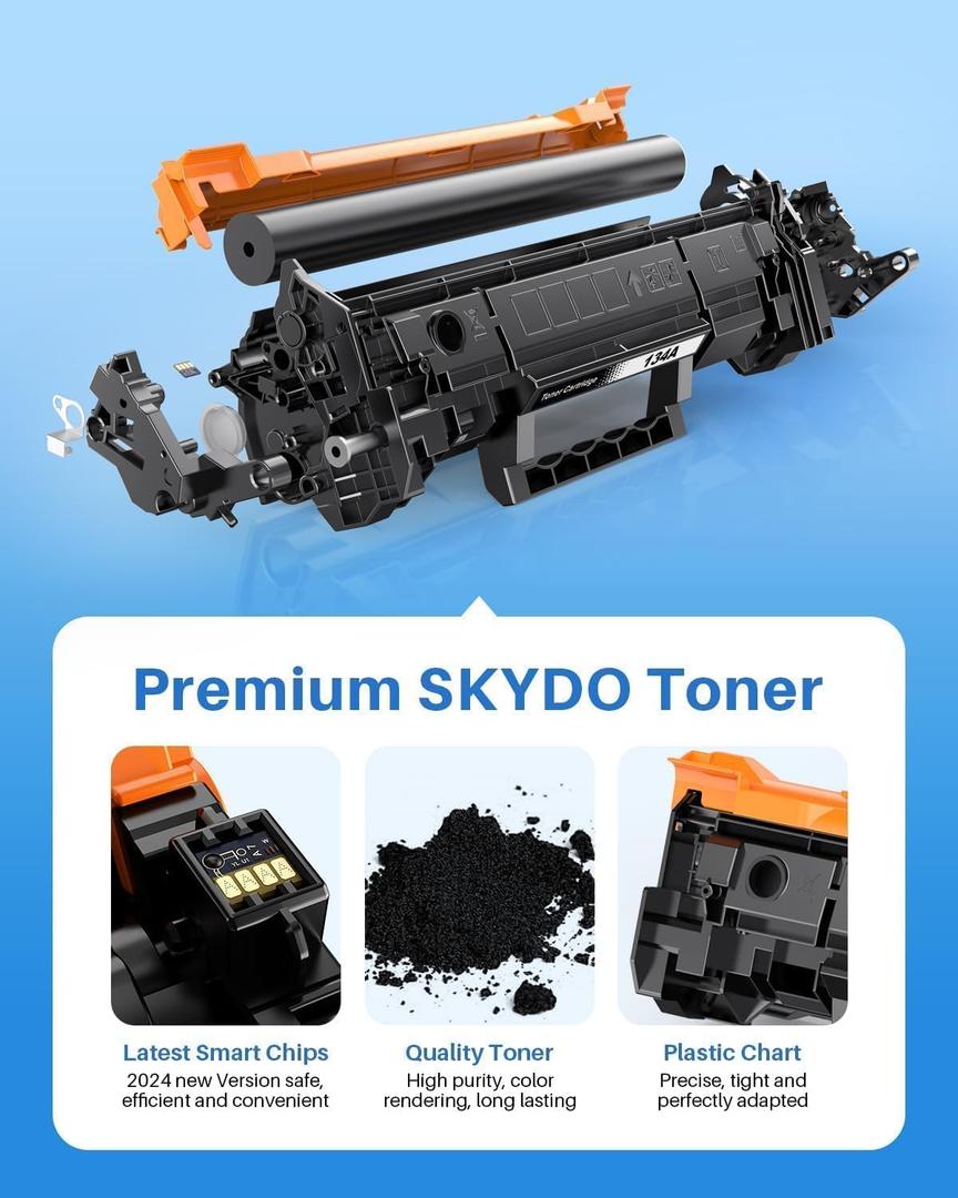 (with Chip) Compatible 134A Black Toner Cartridge Replacement for HP 134 A 134X W1340A W1340X Toners Use with Laserjet M209dw MFP M234dw M234sdw M234sdn Printer (2 Pack)