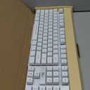 Rii RK100+ White Gaming Keyboard,USB Wired Multiple Colors Rainbow LED Backlit Large Size Mechanical Feeling Ultra-Slim Multimedia Office Keyboard Non-Slip for Primer Gaming and Working,Office Device