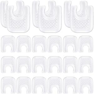 Funtery 20 Pieces Callus Pads for Feet, U-Shaped Gel Self-Adhesive Waterproof Inserts, Suitable for Sneakers, High Heels, Boots, Sandals, and More