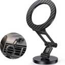 SYNCWIRE Fits MagSafe Car Mount, Magnetic Phone Holder for Car Dashboard, [Flexible Three-axis] 360 Rotation Magnetic Car Mount Strong Magnets Car Phone Holder for iPhone 17 16 15 14 Pro Max