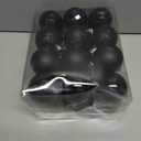 Emopeak 24Pcs Christmas Balls Ornaments for Xmas Christmas Tree - 4 Style Shatterproof Christmas Tree Decorations Hanging Ball for Holiday Wedding Party Decoration (Black, 2.4"/6.2CM)