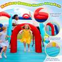 Bounce House for Big Kids 8-12, Extra Large 16FT 13FT Inflatable Castle | Rainbow Bouncy House with Slide & Dual Hoops & Large Jump Area, for Outdoor Backyard Teens Birthday Party, 680W GFCI Blower