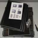 6 Tray Paper Organizer Letter Tray with Handle - Mesh Desk File Organizer, Paper Sorter Organizer for Office, Home or School File Folder Holder -Black