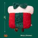 TICHA Christmas Plush Christmas Decorations Throw Pillow (16-18 Inch) - Super Soft Stuffed Animal Plush, Fluffy Holiday Decor, Couch Bed Pillow Gift Box