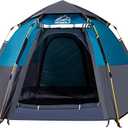 Hewolf 2/3/4 Person Camping Tent - Instant Pop Up Waterproof 2 Doors Tent with Easy Setup | 3-Season Hexagonal Dome Design for Family, Hiking & Traveling