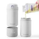 Portable Bottle Warmer for Travel, Dishwasher Safe, 3X Faster & Even Heating, 8 Feeds per Charge, 17oz, 1 Precise Adjust, Thaw, Keep Warm, Use While Charging, for Breastmilk & Formula