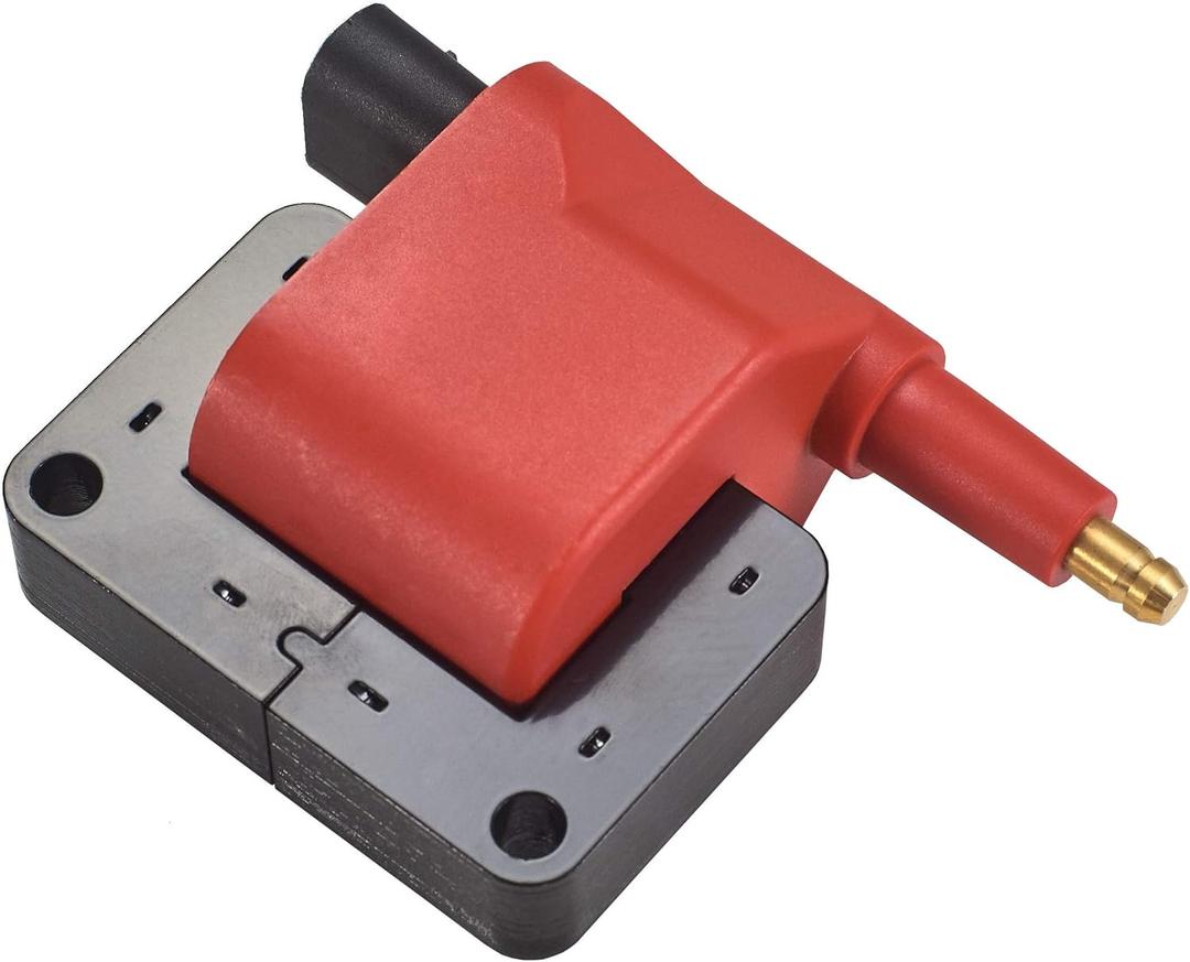 ENA Red Ignition Coil Pack Compatible with Chrysler Dodge Jeep Cherokee Wrangler Plymouth Sundance Acclaim Voyager Stratus B150 B250 B350 B2500 B3500 W150 W250 Replacement for UF97 5C1707 56027965