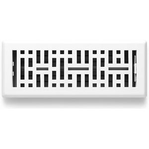 Precision Flow 5.5"x13.5" Steel Floor Register - Metro Design, Glacier White Finish - Premium Home Vent Covers, Durable & Decorative - Fits 5.5x13.5" Duct Openings, Easy Installation