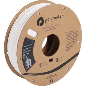Polymaker PolySmooth PVB Filament 1.75mm 0.75kg White - Print Like PLA Filament, Easy Smoothable Post Process with IPA Alcohol, Work with Polysher