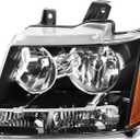 DNA MOTORING Left OE Style Headlight Compatible with 07-13 Chevy Avalanche, Suburban 2500/07-14 Suburban 1500, Tahoe,OEM-HL-0218-L