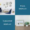 Hongkee 8x10 Picture Frame Set of 2, Made of Real Glass and Sage Green Wooden Frame - Display Picture 5x7 with Mat or 8x10 Without Mat, 8 by 10 Photo for Wall or Tabletop