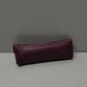 WONDERPOOL Pen Case 2pcs Genuine Leather Pencil Markers Holder Fountain Pen Drawings Pouch Portable Compact Stationery Bag for School Office Travel Organizer (Purple)