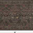 Boho Brown Washable 2x3 Entryway Rug - Front Door Mat Rugs Indoor Entrance, Non-Slip Vintage Floral Small Throw Rug for Kitchen, Bathroom, Dark Modern Western Unique Entry Dcor
