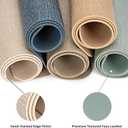 Round Wipeable Placemats Set of 6  Faux Leather Round Table Mats, Waterproof & Washable Vinyl Placemats, Circle Design for Dining Table Decor Charcoal Blue