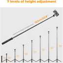 K&F CONCEPT 63'' Magnetic Selfie Stick Tripod, Lightweight Cellphone Stand with Wireless Remote, Compatible with iPhone 17 Pro Max/16/15/14/13/12 Series and All Phones
