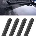 4PCS Wiper Blade Refill,Car Accessories Rubber Wiper Blade Refill,26" Windshield Wiper Blade Inserts,Frameless Window Boneless Insert Rubber Strips,Fit for Most Vehicles