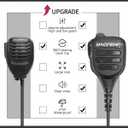 BAOFENG Microphone Handheld Heavy Speaker BF-850 Ham Radio Mic IP54 Waterproof Volume Adjustable Speaker Mic for UV-5R BF-F8HP PRO AR-5RM UV-21R for Kenwood Retevis Walkie Talkies (Black