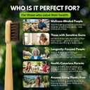 PRIMALS Horse Bristle & Bamboo Toothbrush (4-Pack) - Luxurious & Soft Horse Bristles - Fully Biodegradable - Plastic & Nylon Free - Quick Dry Design
