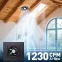 25W Solar Roof Vent Fan with 8-Inch Removable Roof Vent, Solar-Powered Attic Exhaust Fan for Enhanced Ventilation. Ideal for Home, Garages & WarehousesEnergy-Efficient & Easy Install, Black