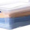 Superio Clear Storage Box with Lid, 22 Quart Plastic Container Bins for Organizing, Stackable Crate, Organizer for Home, Office, School, and Dorm