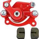HIAORS Mini Bike Rear Disc Brakes Caliper with Brake Pads Replacement for Coleman CT100U CC100X Motovox MBX10 MBX11 79cc 97cc 100cc 105cc 2.8hp Mega Moto MM-B80 MM-B105 Baja DB30 TrailMaster Parts Red