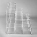 CiaoHER Large Acrylic Coffee Cup and Lid Dispenser, Clear | 12 Compartments, Counter Top, Organizes Disposable Cups, For Home or Office Use