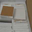 60 Pieces Self Adhesive Cork Coasters Squares/Round 4 x 4 Cork Mats Backing Sheets for DIY Coasters Crafts Backing Tiles Supplies(Square)