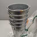 8pcs 10inch Small Galvanized Flower Bucket,Small Metal Vases for Flowers,Metal Vase,Flower Vases for Bouquet,Flower Buckets for Flower Bar Supplies (Silver,10inch Height,Set of 8)