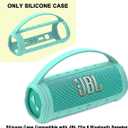 JCHPINE Silicone Cover Case for JBL Flip 6 Portable Bluetooth Speaker, Protective Carrying Holder for JBL Flip 6 Speaker Accessories (Teal Case)