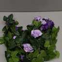 2 Pcs Artificial Rose Vines Flowers Garland Hanging Silk Rose Vine Outdoor 15.8ft Silk Flowers Rose Ivy Vines for Bedroom Wedding Arch Decor Purple Flower Garland for Backdrop Wall Home Garden