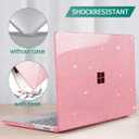 Compatible with 12.4 inch Microsoft Surface Laptop Go 3 Go 2 Go 1 Models: 1943 20132023 2022 2020 Release, Plastic Hard Shell Case with Keyboard Cover & Screen Protector, Sparkly Pink