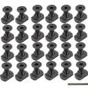 50 Pack M5 T-Nut Screw Replacement Sets, with Thread Locking Screws
