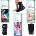 Orthopedic Walking Boot, Air Cam Walker Fracture Boot for Broken Foot, Sprains & Achilles Injuries, Lightweight Medical Inflatable Foot Support for Post-Surgery Recovery & Mobilit(Small)