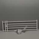 Kisangel Adjustable Baby Safety Gate and Pet Gate for Doorways and Stairs Portable White Barrier for Small Dogs and Kids Fits 18.5 to 32.7 Inches Wide Openings with Silicone Pads