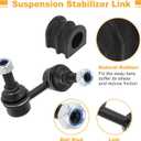 No.K80470/K80471 2pcs Front Sway Bar Links Stabilizer Link Kit Bushings Set for Nissan X-Terra Pathfinder Frontier 2005-2019 for Suzuki Equator 2009-2012 Suspension Kit