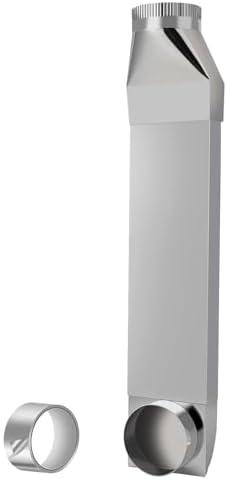 OCZWV Dryer Vent, 4"telescoping dryer vent 90 Inlet Straight Outlet fit for Whirlpool and all 4in Dryer Vent Outlet 23-43in adjustable dryer vent dryer vents for tight spaces periscope exhaust duct