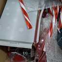 BRIGHTDECK Lollipop Solar Christmas Pathway Lights Outdoor, 10 Pack LED Christmas Decor with 8 Lighting Modes, Light Up Solar Stake Lights for Holiday, Xmas, Walkway, Sidewalk (Red, 10 PCS)