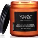 M&SENSE Ceylon Cinnamon Pumpkin Scented Candles for Home, 70 Hours Long Lasting Slow Burning 11.6oz Soy Natural Candle for Easter Holiday Birthday Gifts