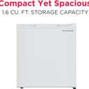 Frigidaire Mini Fridge, Ideal for Dorm, Office, RV, Garage, Apartment-Ivory, 1.6 Cubic Feet