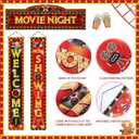 Funnymoom 3 Pcs Movie Night Porch Banner Decorations Movie Theme Party Hanging Banner Welcome Now Showing Sign Door Decor for Theater Photography Background Party Supplies