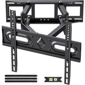 50 55 65 inch Full Motion TV Wall Mount for 32-70 inch TV Bracket, Dual articulating Arms Mount, Tilt Swivel Extension Level, Max VESA 400x400mm, 16" Studs, 110 lbs,Fit Most 40 43 50+ TVs