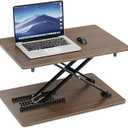 Height Adjustable Standing Desk Converter, 25.16" x 15.75", Wood Finish
Ready to Use Desk Riser for Laptop and Monitor, Sit Stand Workstation for Office, Bedroom and Living Room