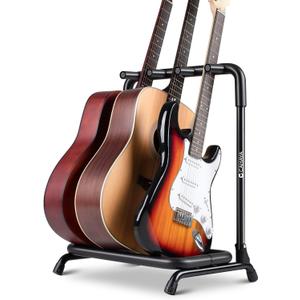 CAHAYA Multi Guitar Rack 3 Holder Display Stand with Thick Rubber Padding