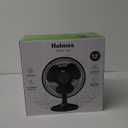 HOLMES 12-inch Table Fan, 75° Oscillation, 3 Speeds, 15° Adjustable Head Tilt, Ideal for Home, Dorm, or Office, Black