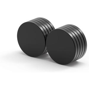 Strong Neodymium, Rare Earth Magnets for Crafts, Heavy Duty, Round, Small, 1.18x 0.12 Inch, 10 PCS,Black