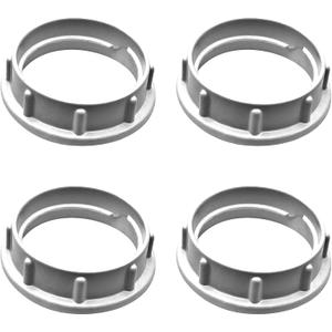 ECUDIS 4 Pcs Lamp Shade Rings, White Aluminum Threaded Socket Rings for Medium Base E26 Sockets with Diameter of 1-1/2 Inches for Glass Lamp Shades, Light Fixture