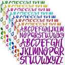 TaoBary Sheets Letter Stickers, Vinyl Alphabet Stickers, Peel and Stick Cursive Calligraphy ABC Decal for, Classroom, Mailbox, Business, Back to School DIY Party Supplies(2'', 3'',Multicolor)