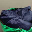 FUNNY FUZZY 42x28 Washable Dog Bed Crate Mat, 2 in1 Pet Pillow Sleeping Bed, Fluffy Deluxe Kennel Mattress for X-Large Dog and Cat,Charcoal Grey,XL,Midnight Blue