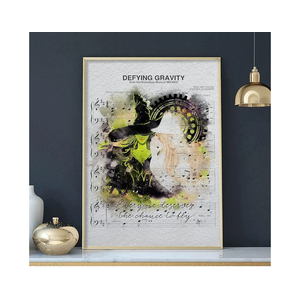 Vintage Tin Signs Wicked The Musical Vertical Poster, Broadway Sheet Music Decor,Witch Halloween Print Art Encouragement Gifts for Women Home Office Bedroom Living Room Cafes Decor 8x12 Inch